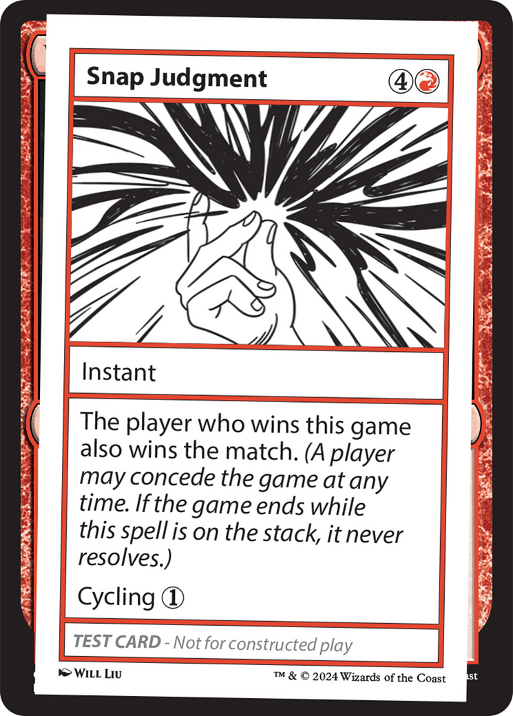 Snap Judgment (MB2-330) - Mystery Booster 2 - Premium MTG Single from Wizards of the Coast - Just $0.25! Shop now at Game Crave Tournament Store
