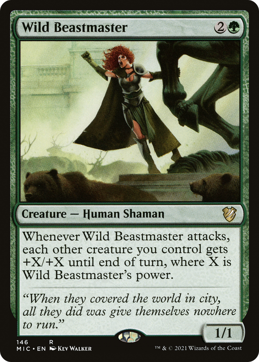 Wild Beastmaster (MIC-146) - Midnight Hunt Commander - Premium MTG Single from Wizards of the Coast - Just $0.08! Shop now at Game Crave Tournament Store