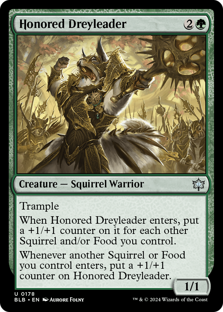 Honored Dreyleader (BLB-178) - Bloomburrow - Premium MTG Single from Wizards of the Coast - Just $0.25! Shop now at Game Crave Tournament Store