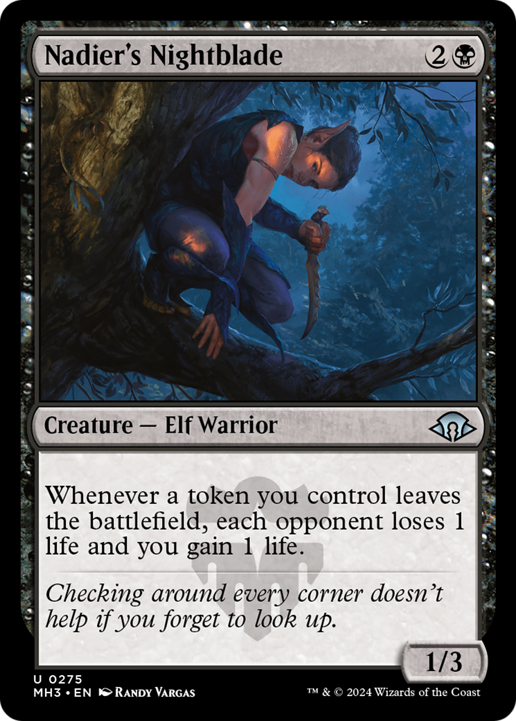 Nadier's Nightblade (MH3-275) - Modern Horizons 3 - Premium MTG Single from Wizards of the Coast - Just $0.25! Shop now at Game Crave Tournament Store