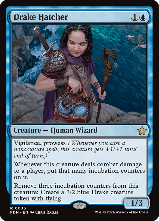 Drake Hatcher (FDN-035) - Foundations Foil - Premium MTG Single from Wizards of the Coast - Just $0.25! Shop now at Game Crave Tournament Store