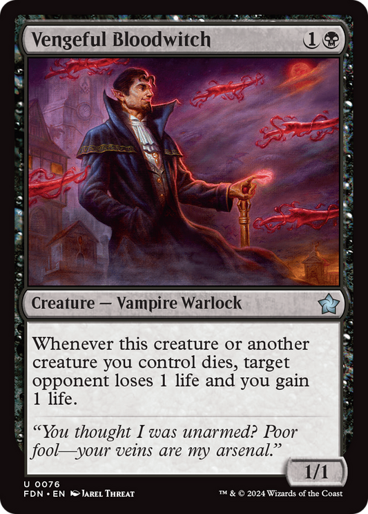 Vengeful Bloodwitch (FDN-076) - Foundations - Premium MTG Single from Wizards of the Coast - Just $0.25! Shop now at Game Crave Tournament Store