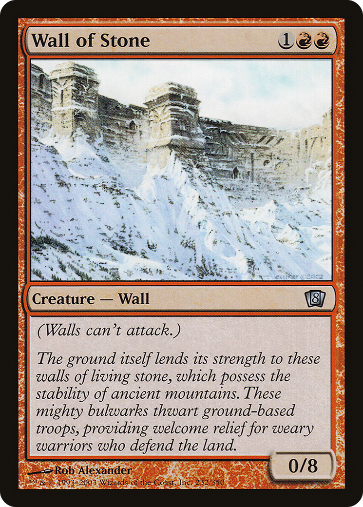 Wall of Stone (8ED-232★) - 8th Edition
