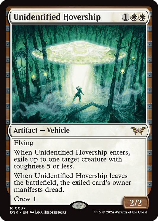 Unidentified Hovership (DSK-037) - Duskmourn: House of Horror - Premium MTG Single from Wizards of the Coast - Just $0.25! Shop now at Game Crave Tournament Store