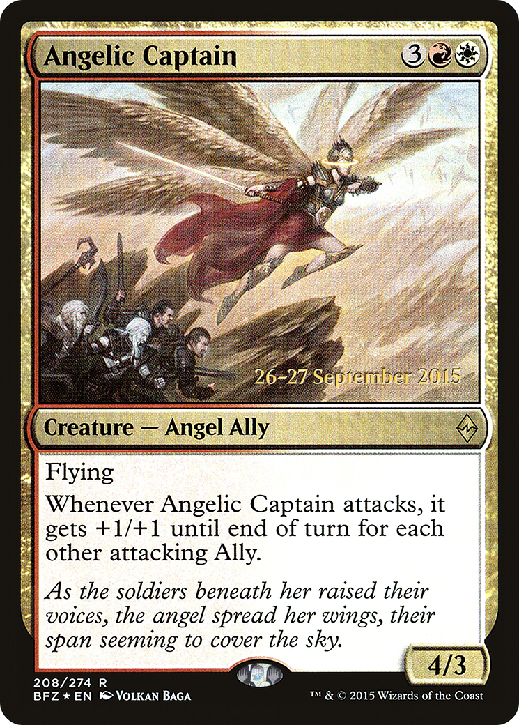 Angelic Captain (PBFZ-208S) - Battle for Zendikar Promos Foil