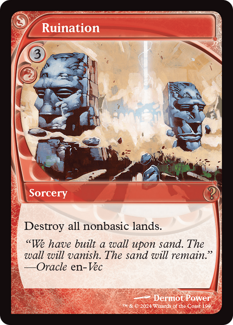 Ruination (MB2-199) - Mystery Booster 2 - Premium MTG Single from Wizards of the Coast - Just $0.80! Shop now at Game Crave Tournament Store