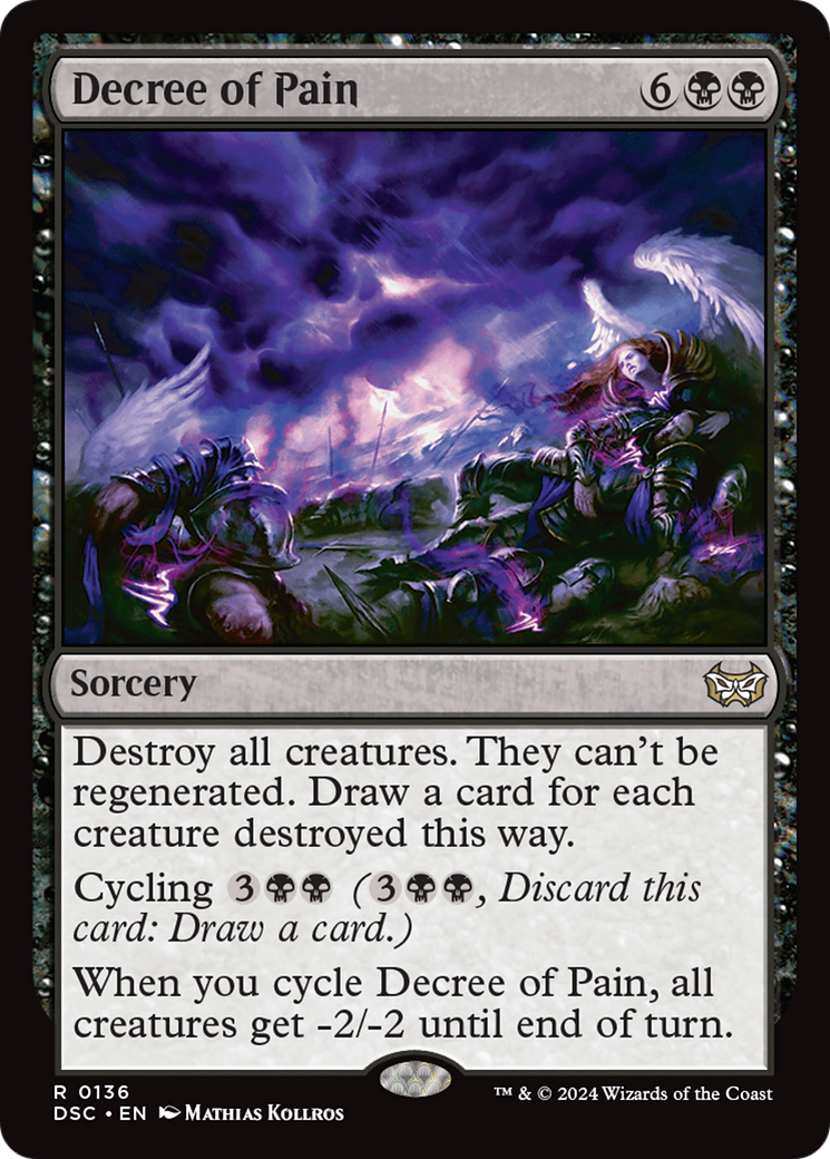 Decree of Pain (DSC-136) - Duskmourn: House of Horror Commander - Premium MTG Single from Wizards of the Coast - Just $0.25! Shop now at Game Crave Tournament Store