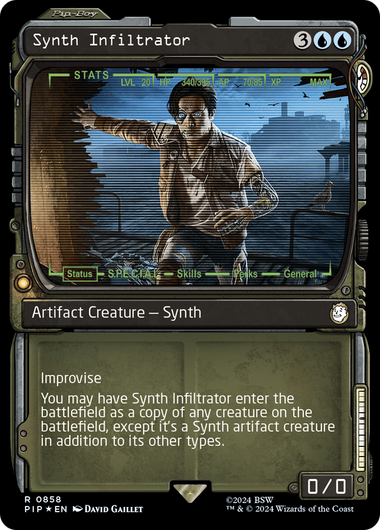 Synth Infiltrator (PIP-858) - Fallout: (Showcase) Foil - Premium MTG Single from Wizards of the Coast - Just $5.25! Shop now at Game Crave Tournament Store