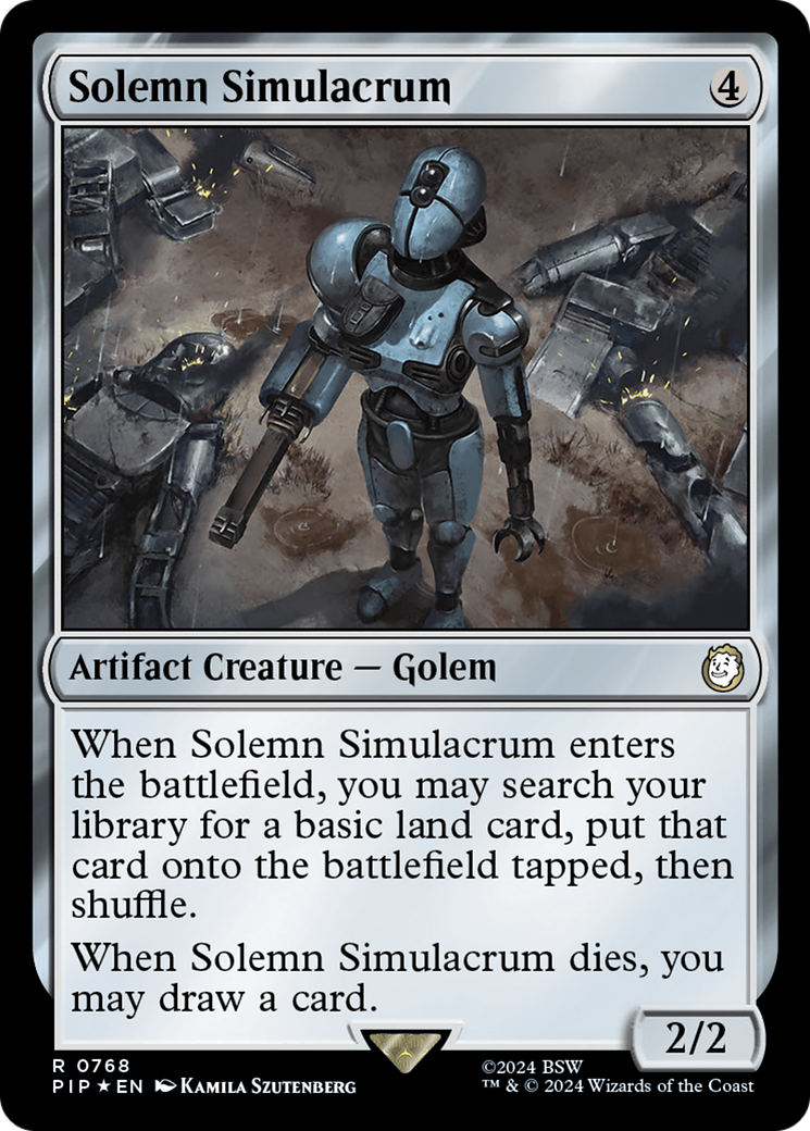 Solemn Simulacrum (PIP-768) - Fallout - Premium MTG Single from Wizards of the Coast - Just $1.81! Shop now at Game Crave Tournament Store