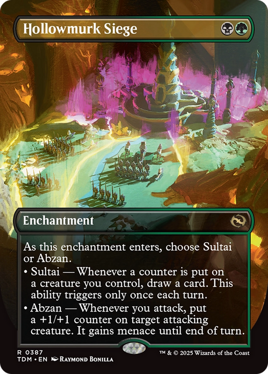 Hollowmurk Siege (TDM-387) - Tarkir: Dragonstorm: (enchantment) (Borderless) Foil - Premium MTG Single from Wizards of the Coast - Just $0.38! Shop now at Game Crave Tournament Store