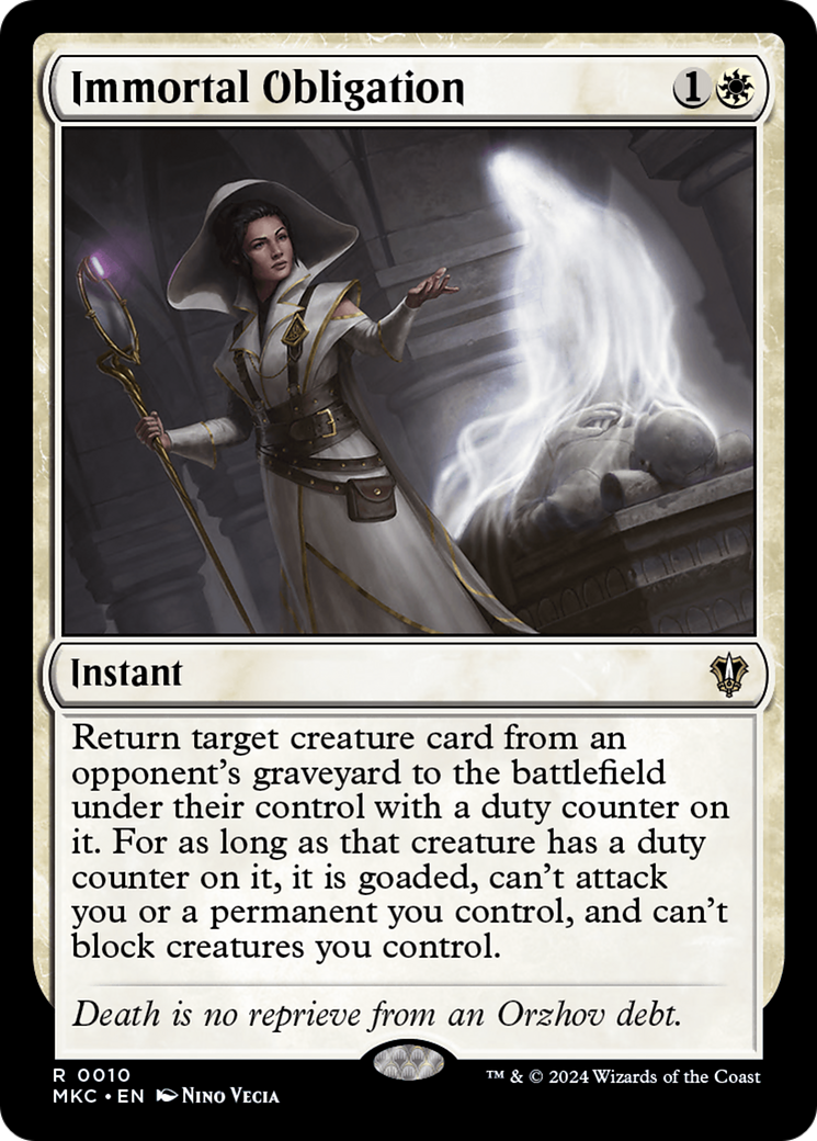 Immortal Obligation (MKC-010) - Murders at Karlov Manor Commander - Premium MTG Single from Wizards of the Coast - Just $0.25! Shop now at Game Crave Tournament Store