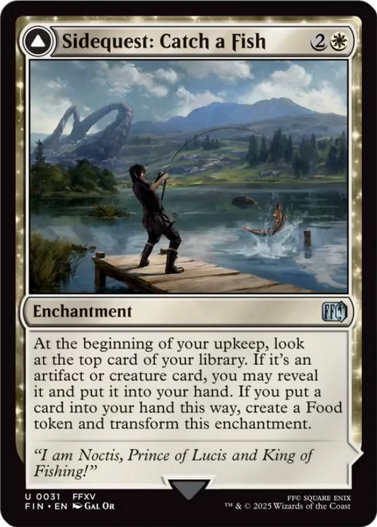 Sidequest: Catch a Fish // Cooking Campsite (FIN-031) - FINAL FANTASY: (enchantment) - Premium MTG Single from Wizards of the Coast - Just $0.08! Shop now at Game Crave Tournament Store