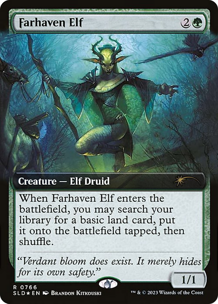 Farhaven Elf (SLD-766) - Secret Lair Drop: (Extended Art) Foil - Premium MTG Single from Wizards of the Coast - Just $0.36! Shop now at Game Crave Tournament Store