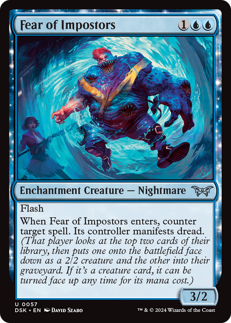 Fear of Impostors (DSK-057) - Duskmourn: House of Horror: (nyxtouched) - Premium MTG Single from Wizards of the Coast - Just $0.25! Shop now at Game Crave Tournament Store