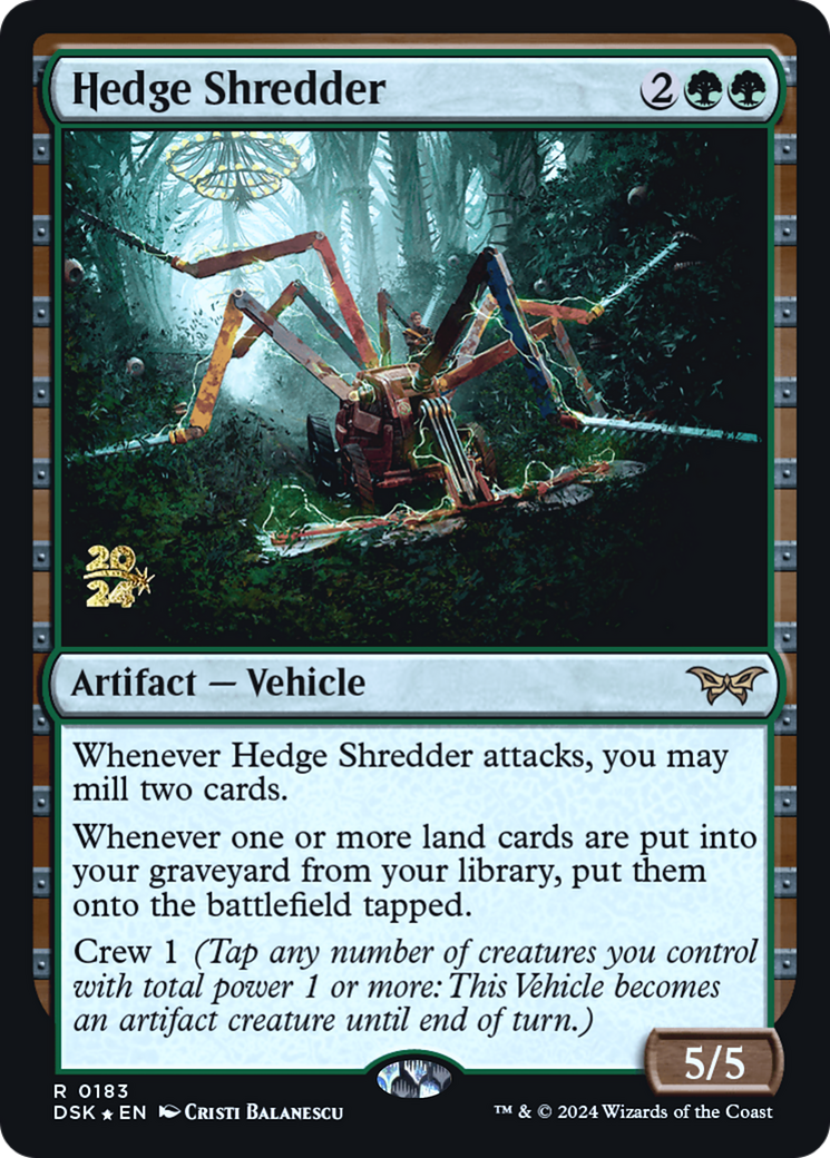 Hedge Shredder (PDSK-183S) - Duskmourn: House of Horror Promos Foil - Premium MTG Single from Wizards of the Coast - Just $4.02! Shop now at Game Crave Tournament Store