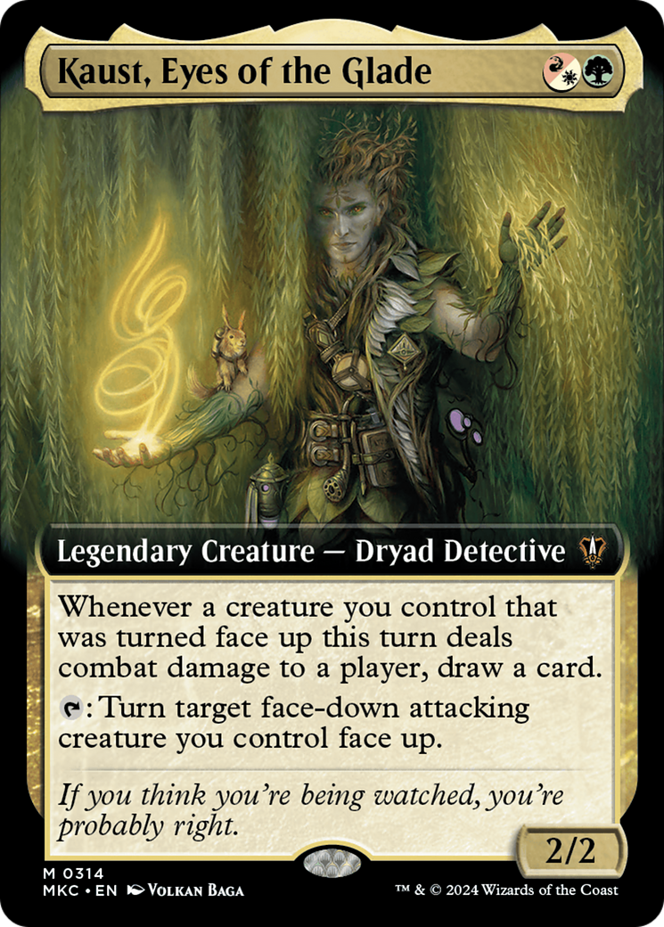 Kaust, Eyes of the Glade (MKC-314) - Murders at Karlov Manor Commander: (Extended Art) Foil - Premium MTG Single from Wizards of the Coast - Just $0.25! Shop now at Game Crave Tournament Store