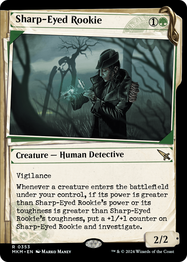 Sharp-Eyed Rookie (MKM-353) - Murders at Karlov Manor: (Showcase) - Premium MTG Single from Wizards of the Coast - Just $0.26! Shop now at Game Crave Tournament Store