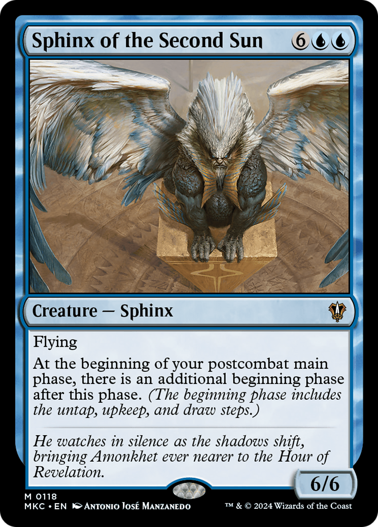 Sphinx of the Second Sun (MKC-118) - Murders at Karlov Manor Commander - Premium MTG Single from Wizards of the Coast - Just $0.33! Shop now at Game Crave Tournament Store