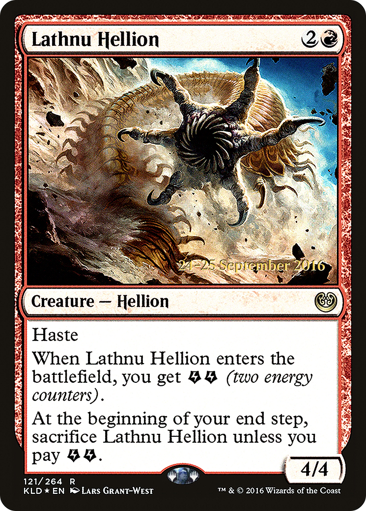 Lathnu Hellion (PKLD-121S) - Kaladesh Promos Foil