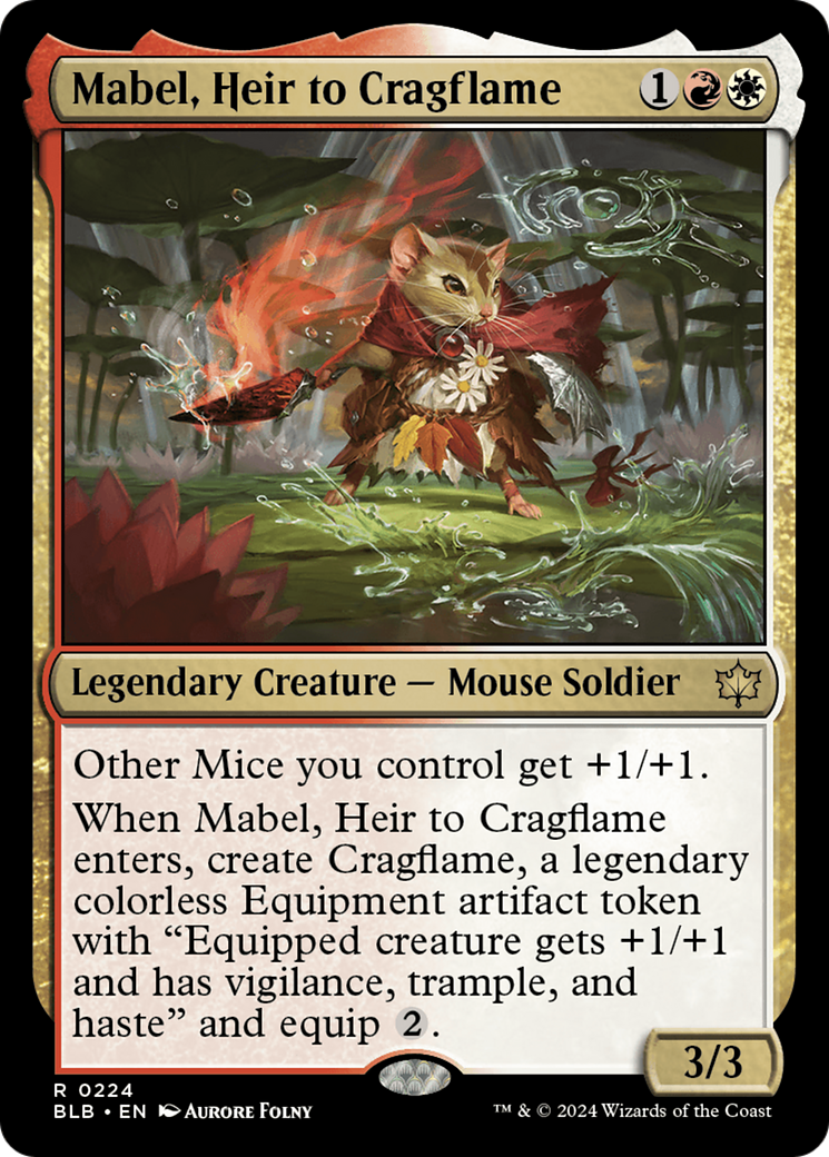 Mabel, Heir to Cragflame (BLB-224) - Bloomburrow - Premium MTG Single from Wizards of the Coast - Just $0.26! Shop now at Game Crave Tournament Store