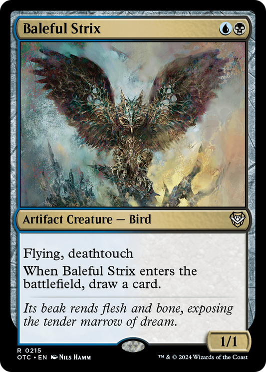 Baleful Strix (OTC-215) - Outlaws of Thunder Junction Commander - Premium MTG Single from Wizards of the Coast - Just $0.59! Shop now at Game Crave Tournament Store