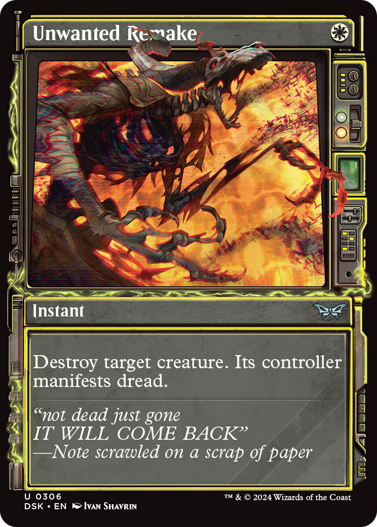 Unwanted Remake (DSK-306) - Duskmourn: House of Horror: (Showcase) - Premium MTG Single from Wizards of the Coast - Just $0.25! Shop now at Game Crave Tournament Store