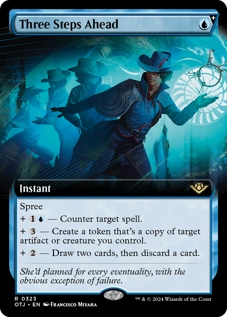Three Steps Ahead (OTJ-323) - Outlaws of Thunder Junction: (Extended Art) Foil - Premium MTG Single from Wizards of the Coast - Just $7.22! Shop now at Game Crave Tournament Store