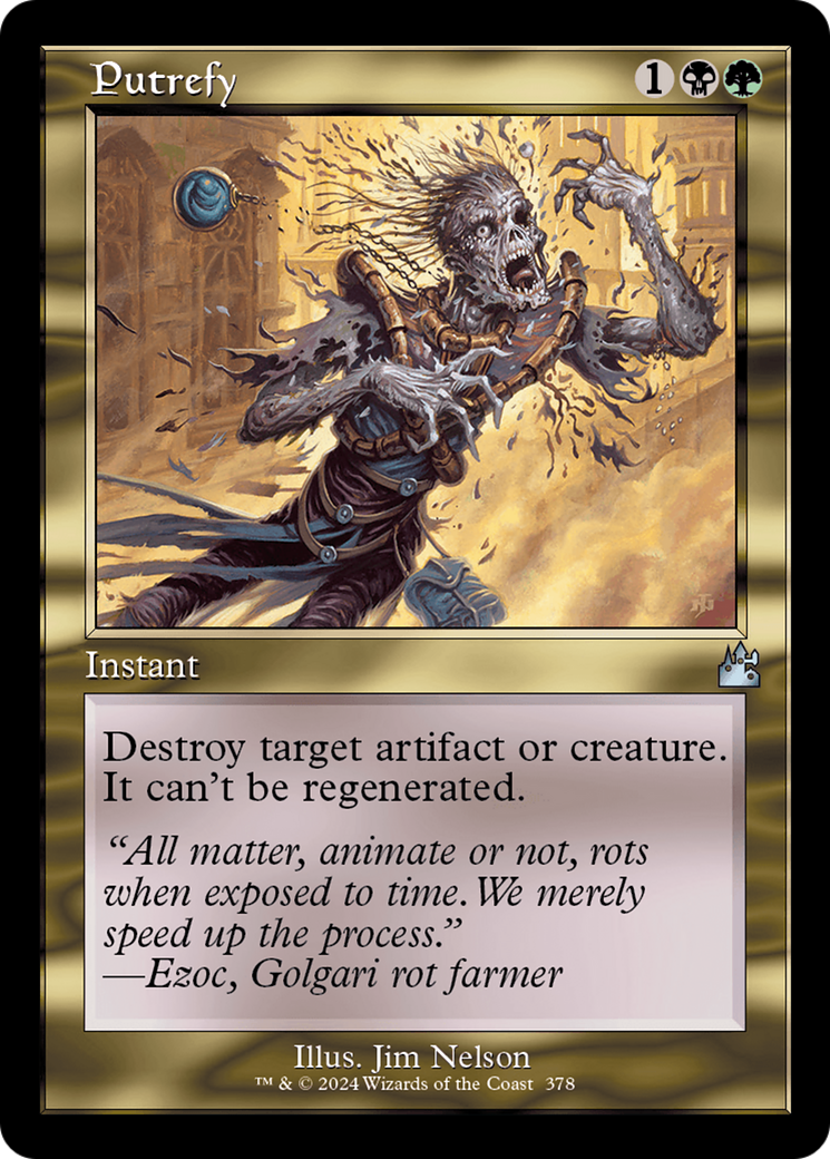 Putrefy (RVR-378) - Ravnica Remastered Foil - Premium MTG Single from Wizards of the Coast - Just $0.25! Shop now at Game Crave Tournament Store