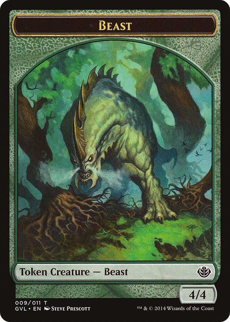 Beast (TGVL-009) - Duel Decks Anthology: Garruk vs. Liliana Tokens