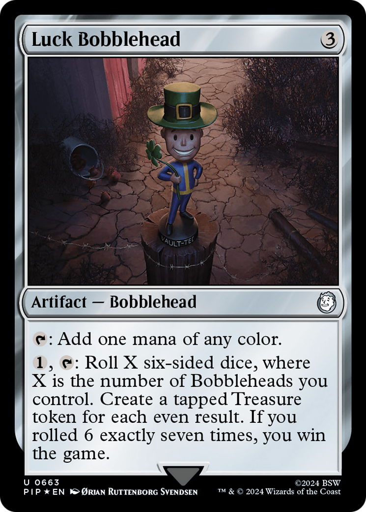 Luck Bobblehead (PIP-663) - Fallout Foil - Premium MTG Single from Wizards of the Coast - Just $28.66! Shop now at Game Crave Tournament Store