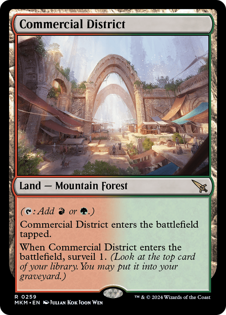 Commercial District (MKM-259) - Murders at Karlov Manor Foil - Premium MTG Single from Wizards of the Coast - Just $6.52! Shop now at Game Crave Tournament Store