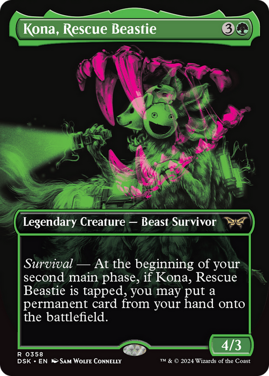 Kona, Rescue Beastie (DSK-358) - Duskmourn: House of Horror (Borderless) - Premium MTG Single from Wizards of the Coast - Just $0.69! Shop now at Game Crave Tournament Store