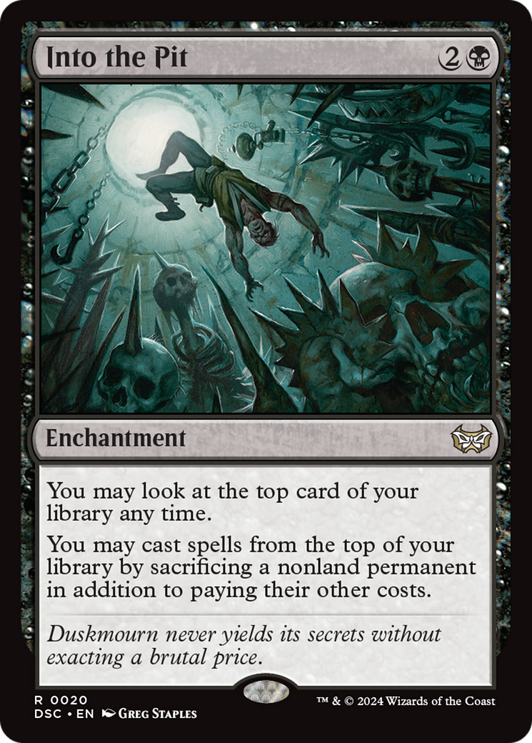 Into the Pit (DSC-020) - Duskmourn: House of Horror Commander - Premium MTG Single from Wizards of the Coast - Just $0.35! Shop now at Game Crave Tournament Store