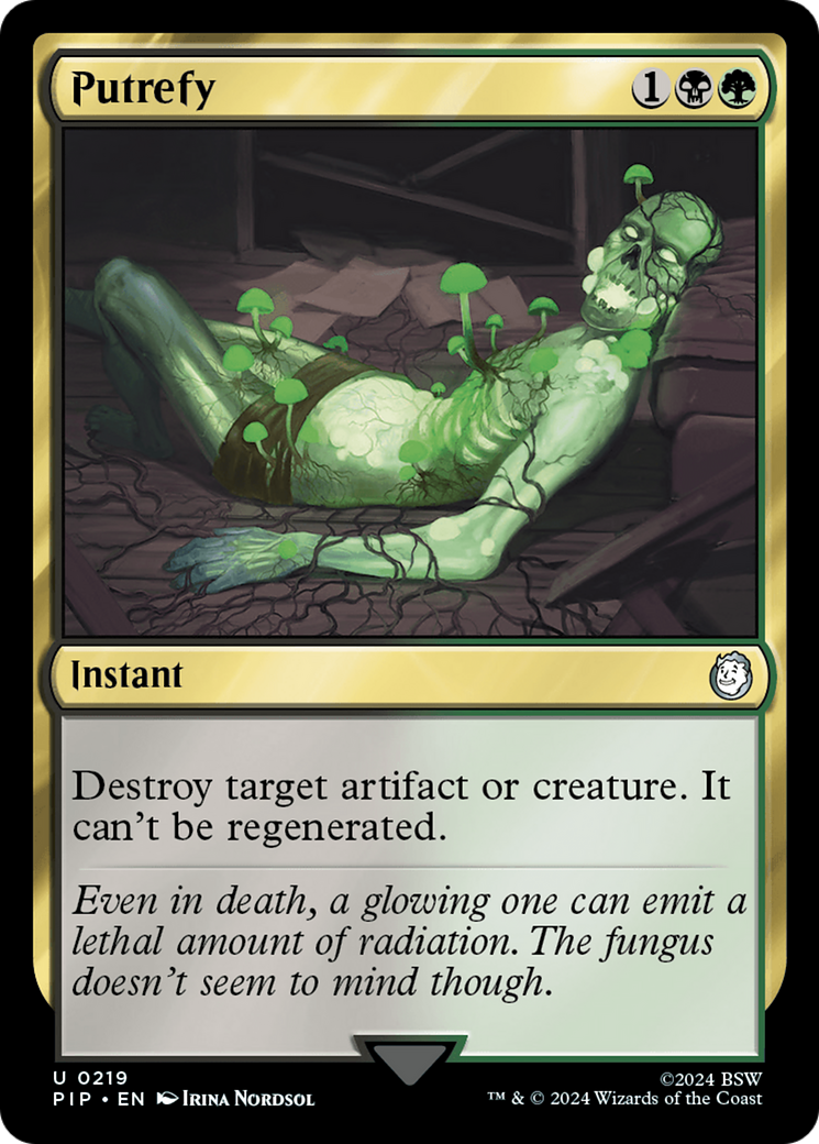Putrefy (PIP-219) - Fallout Foil - Premium MTG Single from Wizards of the Coast - Just $3.34! Shop now at Game Crave Tournament Store