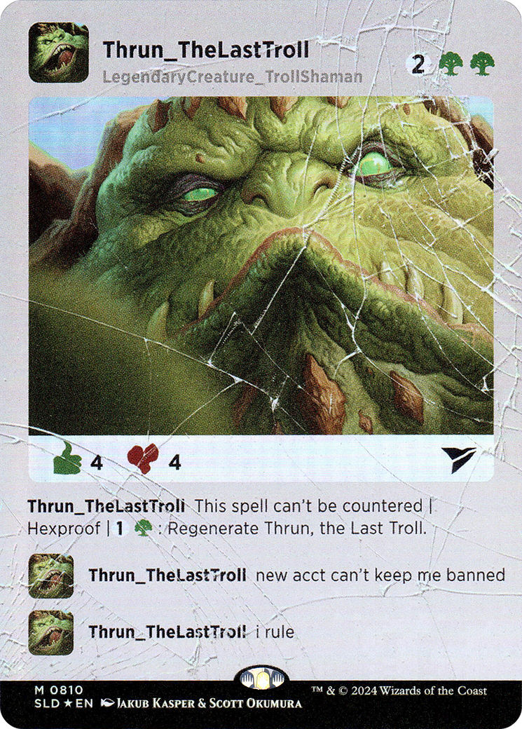 Thrun, the Last Troll (SLD-810) - Secret Lair Drop Series (Borderless) - Premium MTG Single from Wizards of the Coast - Just $0.37! Shop now at Game Crave Tournament Store