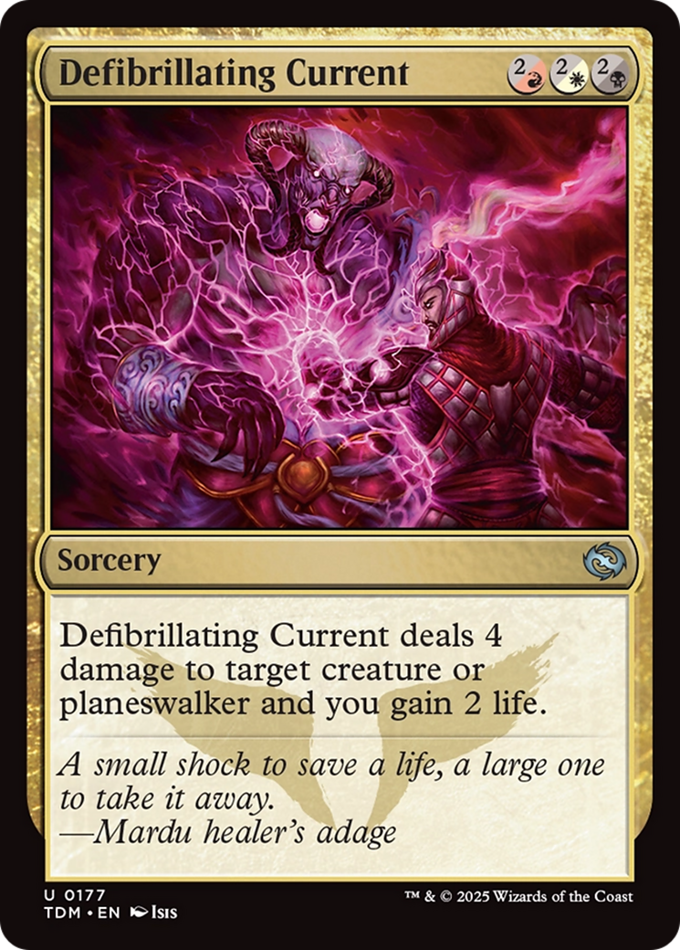 Defibrillating Current (TDM-177) - Tarkir: Dragonstorm Foil - Premium MTG Single from Wizards of the Coast - Just $0.09! Shop now at Game Crave Tournament Store