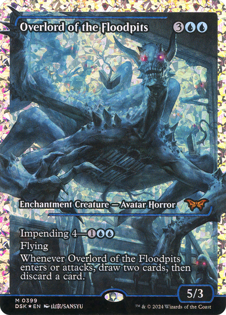 Overlord of the Floodpits (DSK-399) - Duskmourn: House of Horror: (Showcase) Foil - Premium MTG Single from Wizards of the Coast - Just $55.85! Shop now at Game Crave Tournament Store