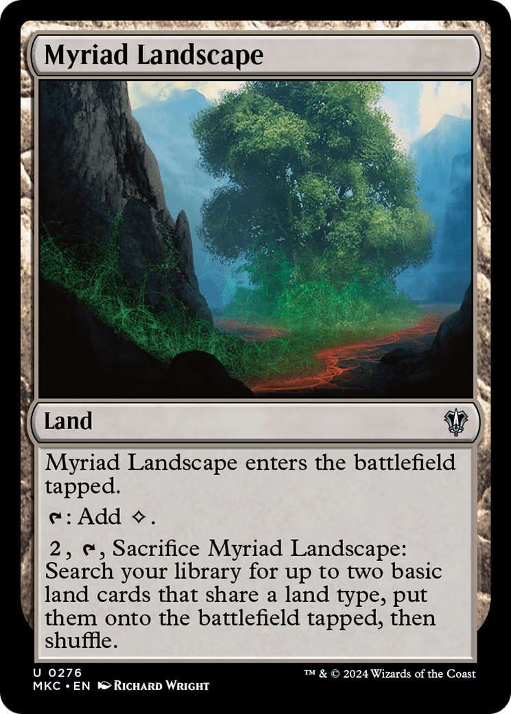 Myriad Landscape (MKC-276) - Murders at Karlov Manor Commander - Premium MTG Single from Wizards of the Coast - Just $0.25! Shop now at Game Crave Tournament Store