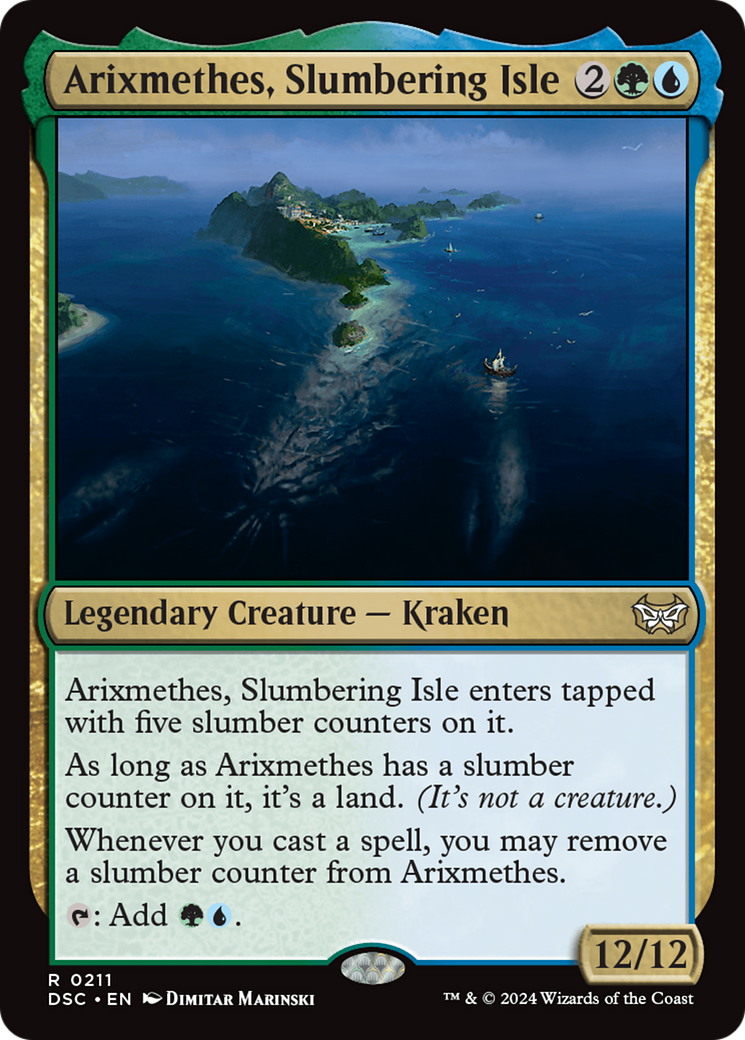 Arixmethes, Slumbering Isle (DSC-211) - Duskmourn: House of Horror Commander - Premium MTG Single from Wizards of the Coast - Just $0.34! Shop now at Game Crave Tournament Store