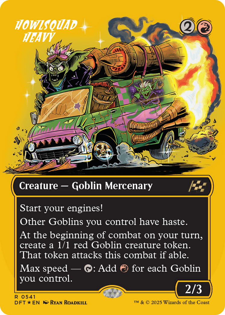 Howlsquad Heavy (Borderless) (First-Place Foil) (DFT-541) - Aetherdrift Foil - Premium MTG Single from Wizards of the Coast - Just $4.16! Shop now at Game Crave Tournament Store