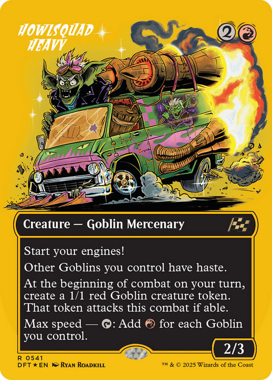 Howlsquad Heavy (Borderless) (First-Place Foil) (DFT-541) - Aetherdrift Foil - Premium MTG Single from Wizards of the Coast - Just $4.16! Shop now at Game Crave Tournament Store