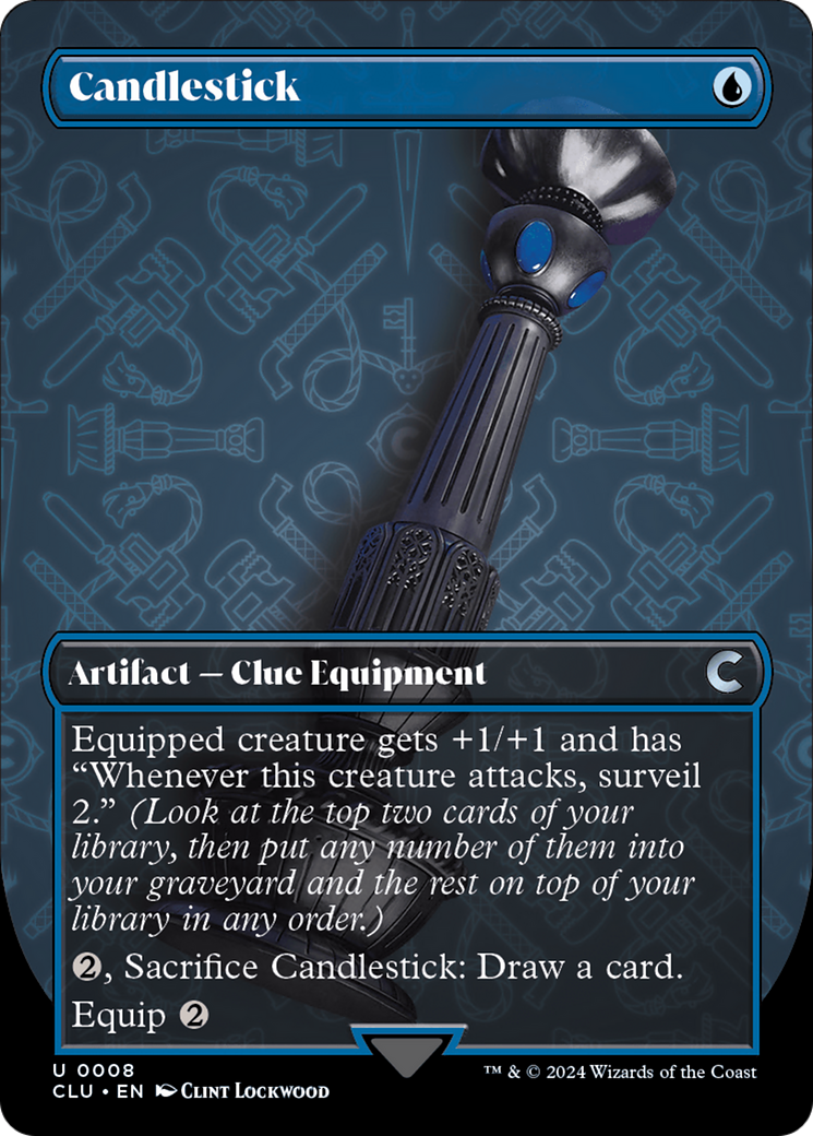 Candlestick (CLU-008) - Ravnica: Clue Edition (Borderless) - Premium MTG Single from Wizards of the Coast - Just $0.25! Shop now at Game Crave Tournament Store