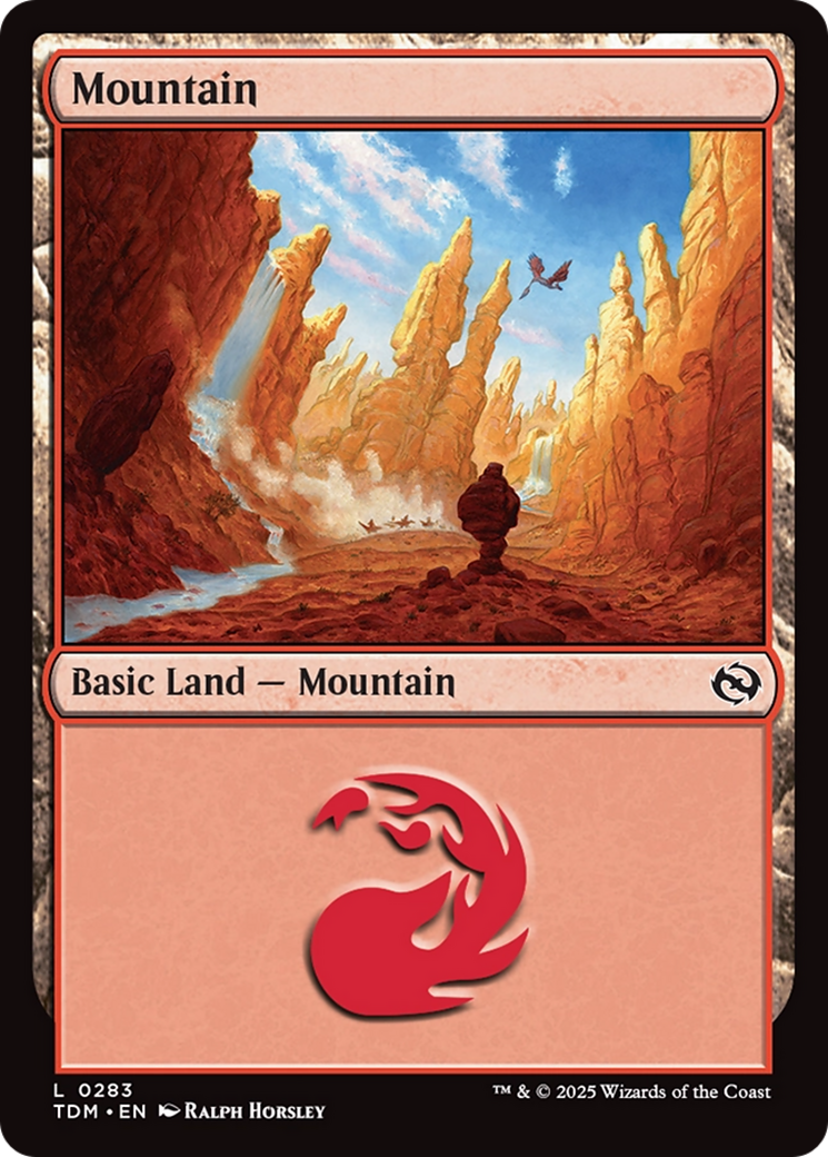 Mountain (0283) (TDM-283) - Tarkir: Dragonstorm Foil - Premium MTG Single from Wizards of the Coast - Just $0.08! Shop now at Game Crave Tournament Store