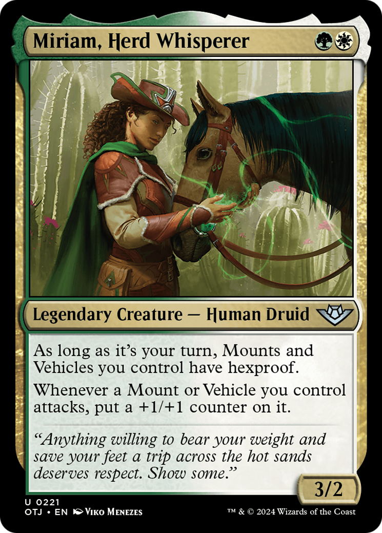 Miriam, Herd Whisperer (OTJ-221) - Outlaws of Thunder Junction Foil - Premium MTG Single from Wizards of the Coast - Just $0.25! Shop now at Game Crave Tournament Store