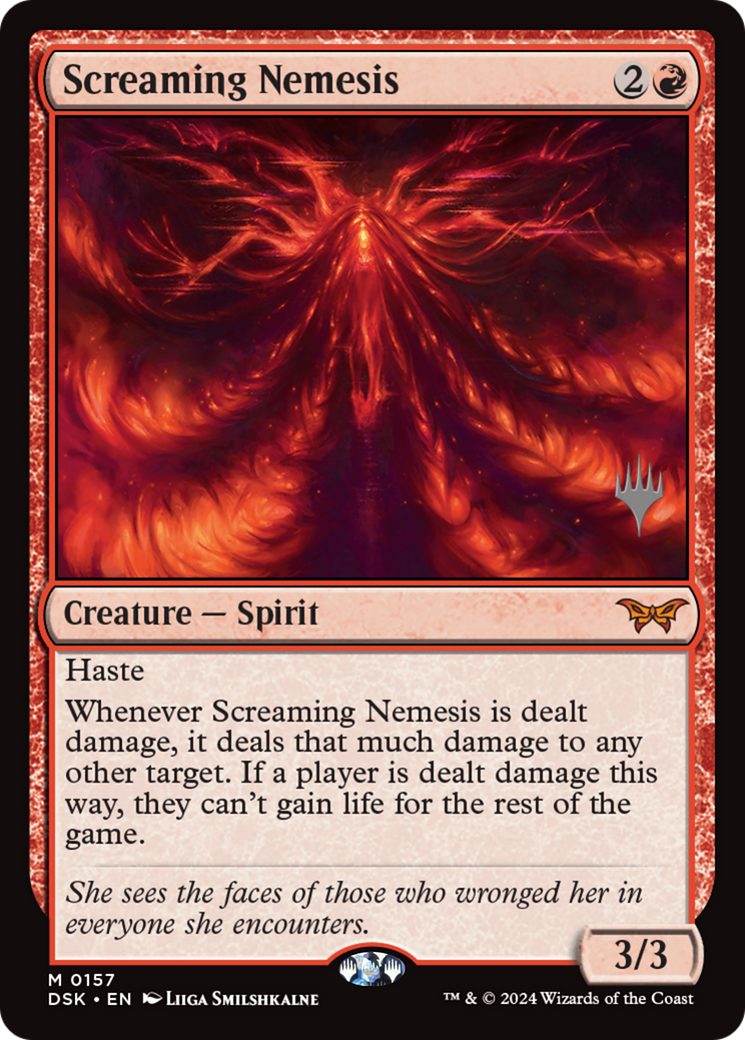 Screaming Nemesis (PDSK-157P) - Duskmourn: House of Horror Promos - Premium MTG Single from Wizards of the Coast - Just $21.37! Shop now at Game Crave Tournament Store