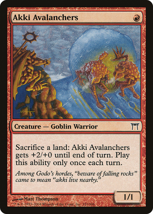 Akki Avalanchers (CHK-151) - Champions of Kamigawa