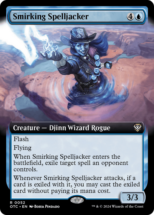 Smirking Spelljacker (OTC-052) - Outlaws of Thunder Junction Commander: (Extended Art) - Premium MTG Single from Wizards of the Coast - Just $0.26! Shop now at Game Crave Tournament Store