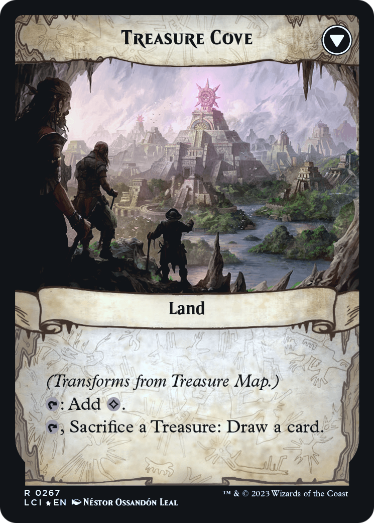 Treasure Map // Treasure Cove (PLCI-267S) - The Lost Caverns of Ixalan Promos Foil - Premium MTG Single from Wizards of the Coast - Just $3.14! Shop now at Game Crave Tournament Store