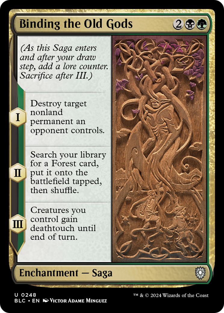 Binding the Old Gods (BLC-248) - Bloomburrow Commander - Premium MTG Single from Wizards of the Coast - Just $0.25! Shop now at Game Crave Tournament Store