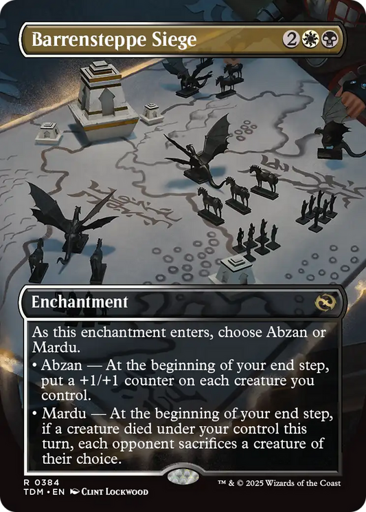 Barrensteppe Siege (Borderless) (TDM-384) - Tarkir: Dragonstorm Foil - Premium MTG Single from Wizards of the Coast - Just $0.29! Shop now at Game Crave Tournament Store